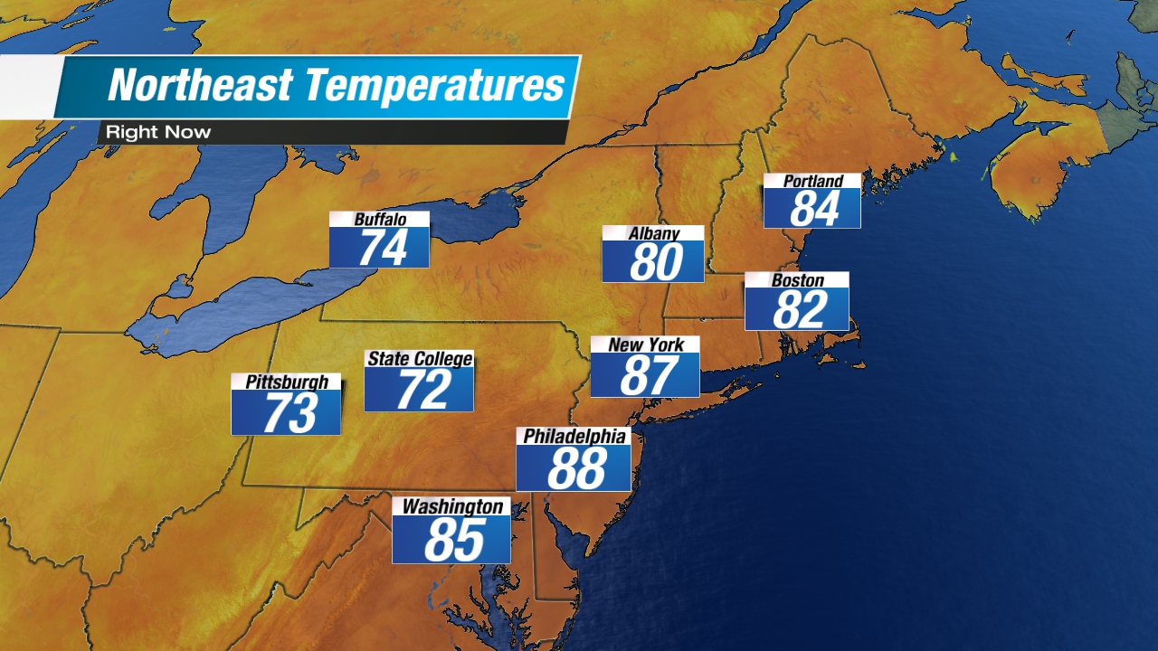 Northeast Current Temps