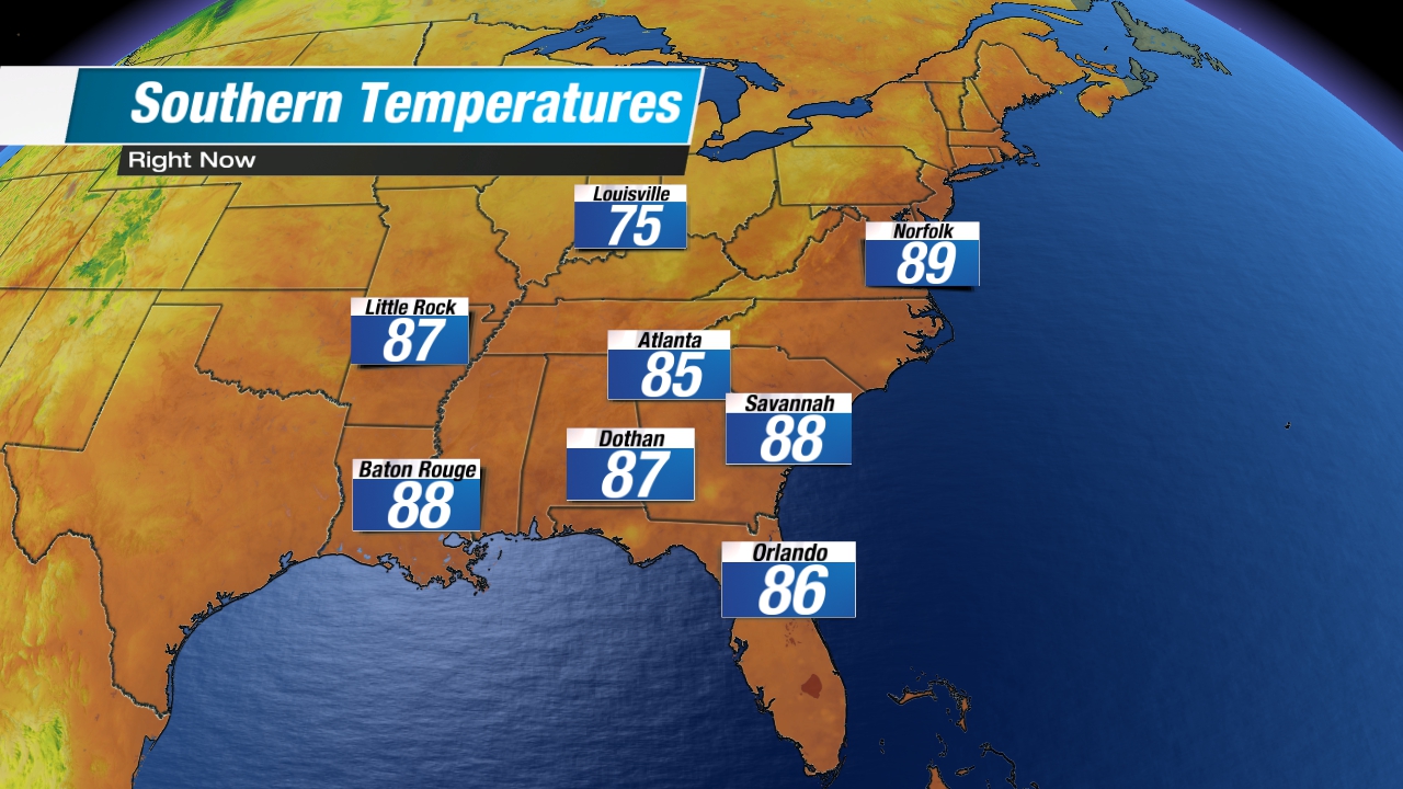 Southeast Current Temps