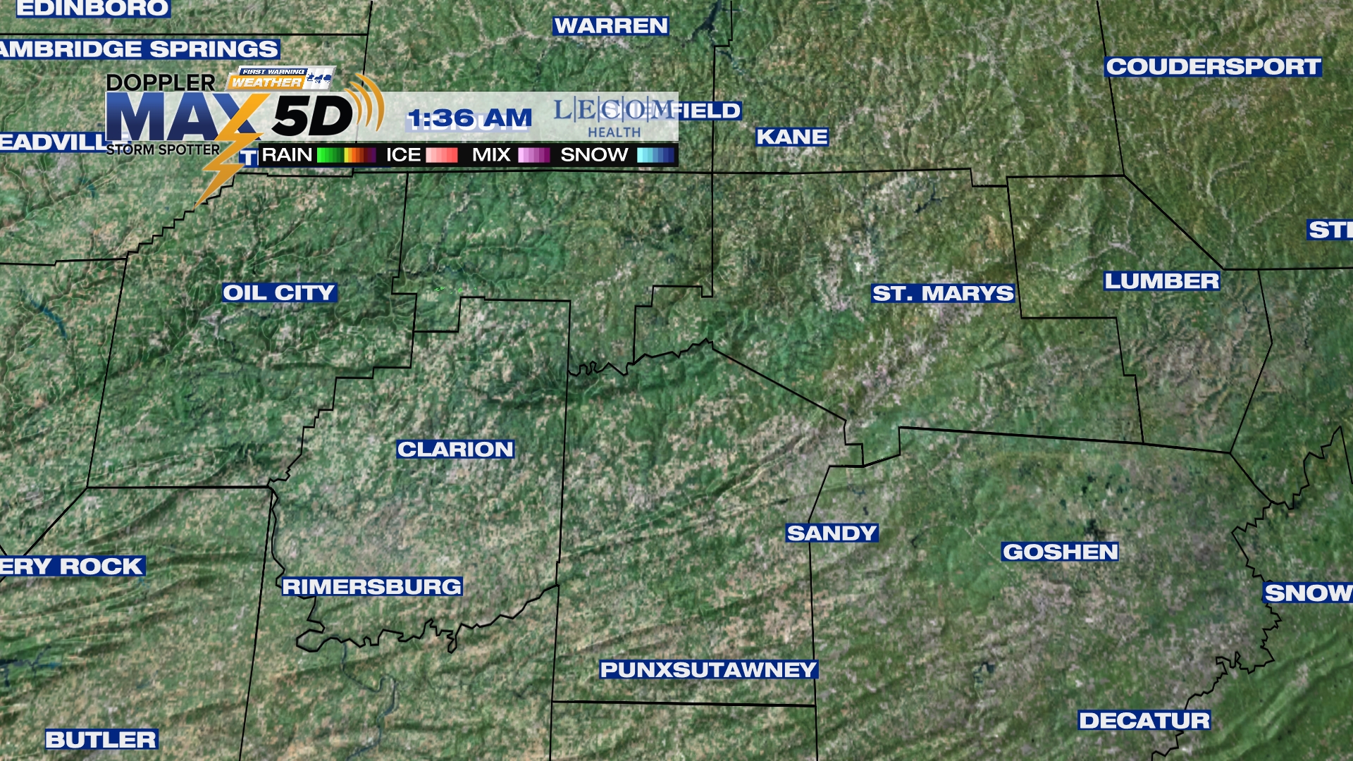 Forest, Clarion, Jefferson and Elk Counties